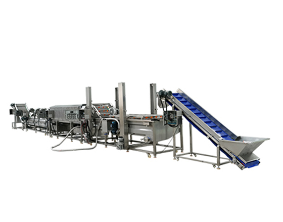 Automatic Fruit Vegetable Washing Cutting Processing line