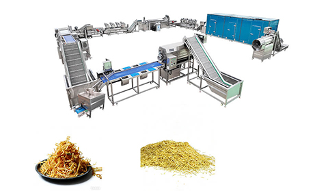 Shoestring fries production line